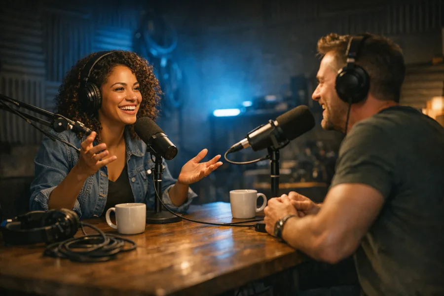 Enregistrement de podcast analysé par Klipa