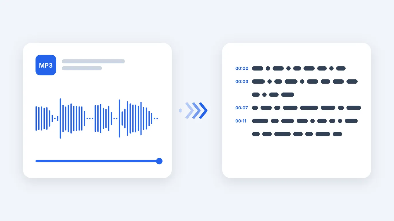 Beispielergebnis — Audio zu Text: MP3 und Sprachmemos mit KI transkribieren