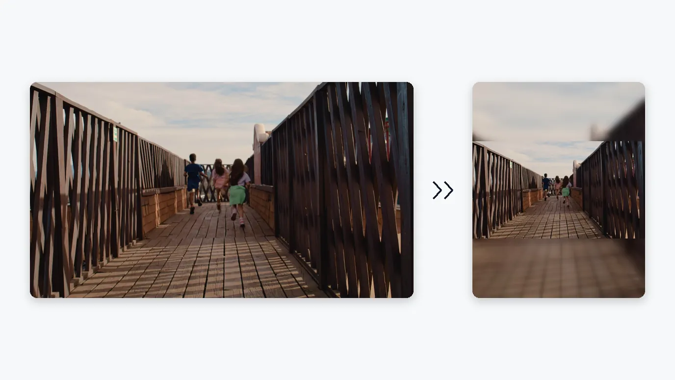 Risultato di esempio — Ridimensiona video per Facebook: Feed, Reel e Storie online