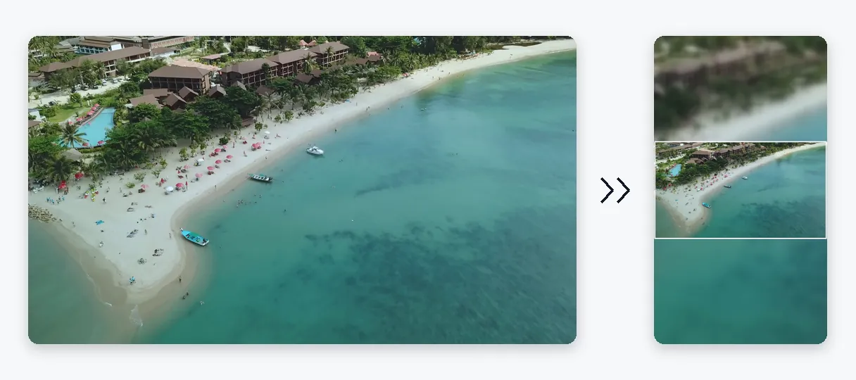 Vantaggio — Ridimensiona video per Instagram: Reel, Storie e Post