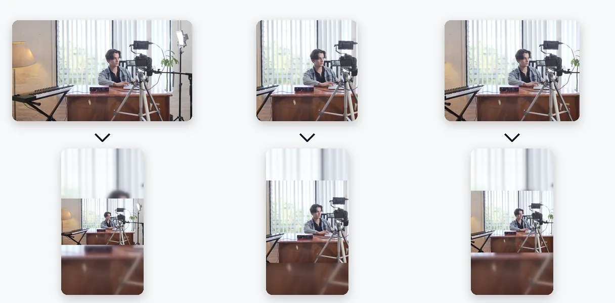 Vantaggio — Ridimensiona video per TikTok: Converti in verticale 9:16 online